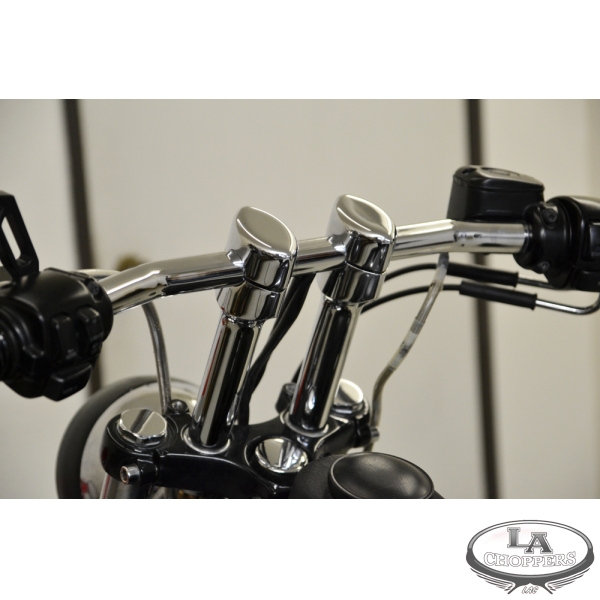 LA CHOPPERS RISERS SMOOTH, CHROME 1" Mount, 6" Rise by LA Choppers