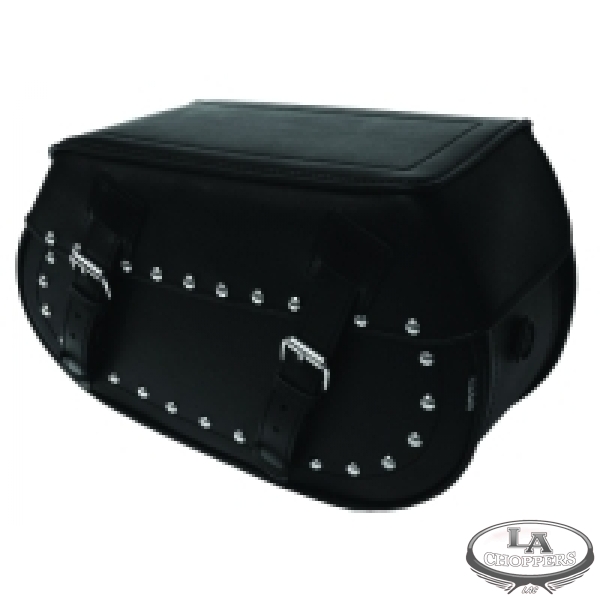 Model 108 Lockable Sadlebag, Plain Tek Leather