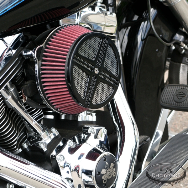 xXx BIG AIR KIT H-D Big Twin, Dyna, Softail BLACK by - LA Choppers