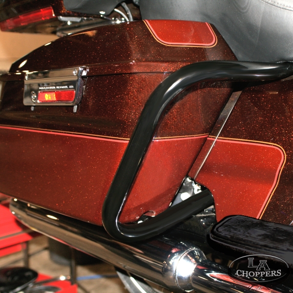 Saddle Bag Bars (Rear Crash Guard) BLACK by LA Choppers